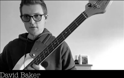 David playing guitar